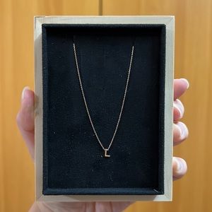 Dainty “L” initial necklace